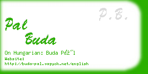 pal buda business card